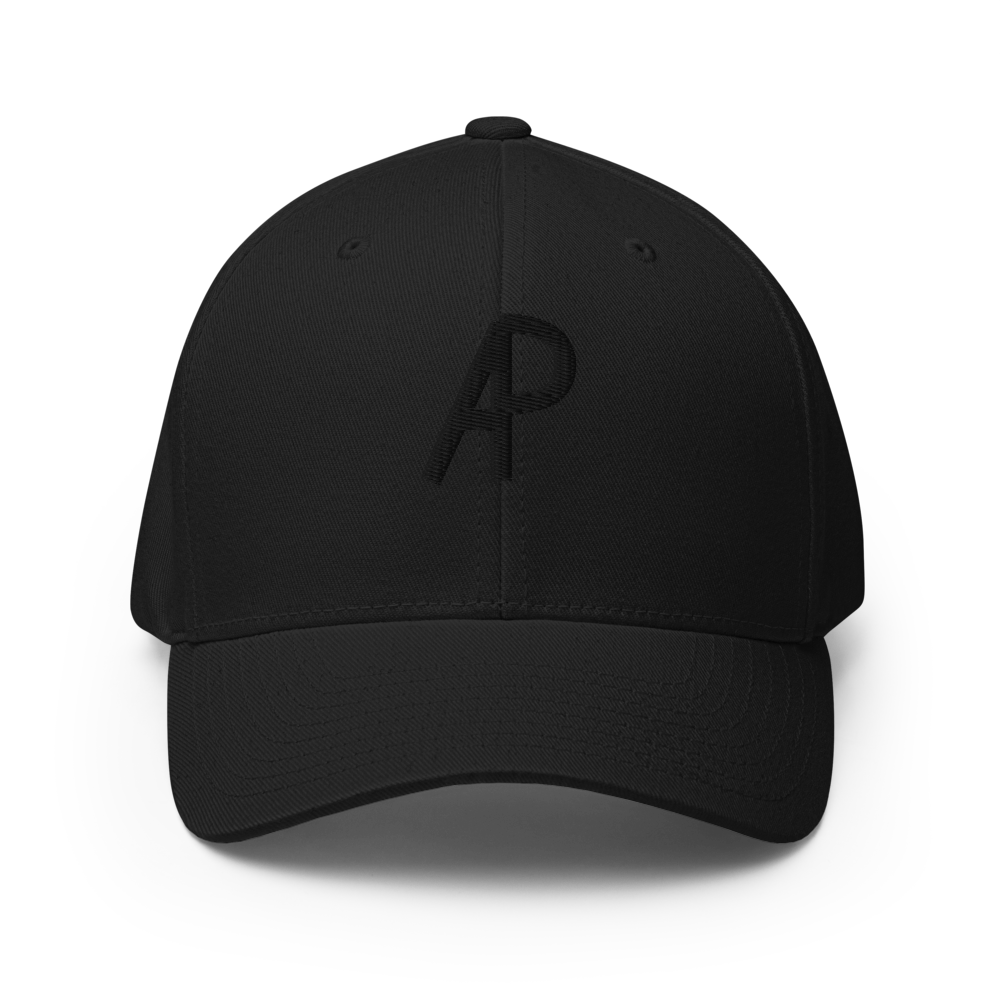 The AP Cap — embroidered front, Black