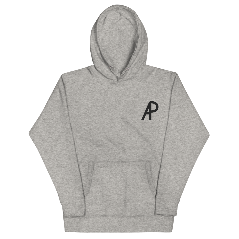 The AP Hoodie — embroidered chest, Carbon Grey